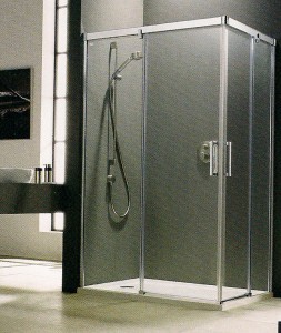ducha rectangular con mampara