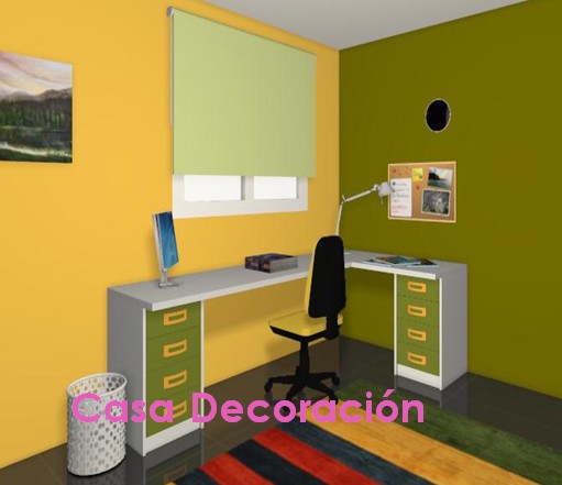 Dormitorio Juvenil Verde y Amarillo « Casa Decoración
